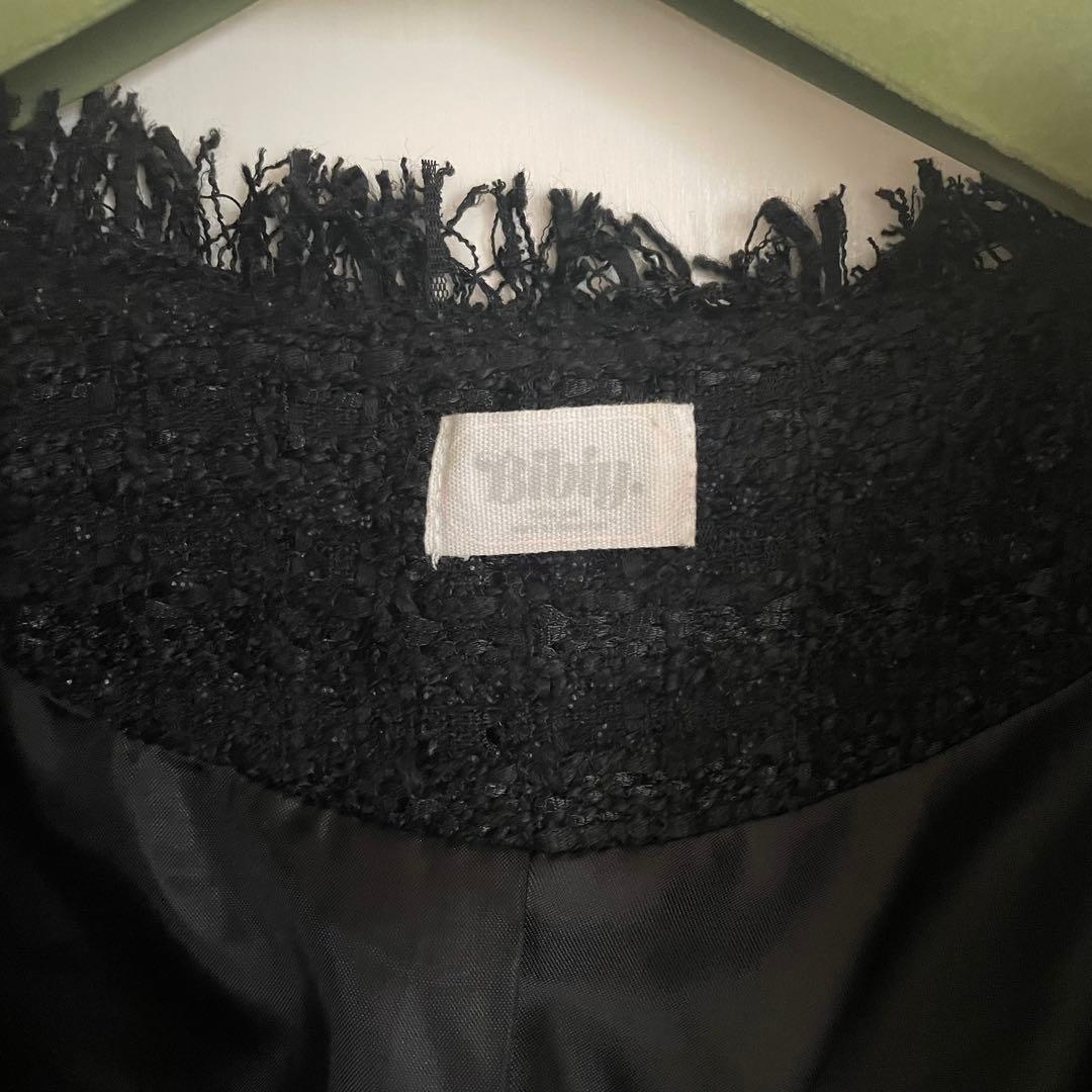 Bibiy ビビィ ELISE TWEED JACKET ツイードジャケット 黒