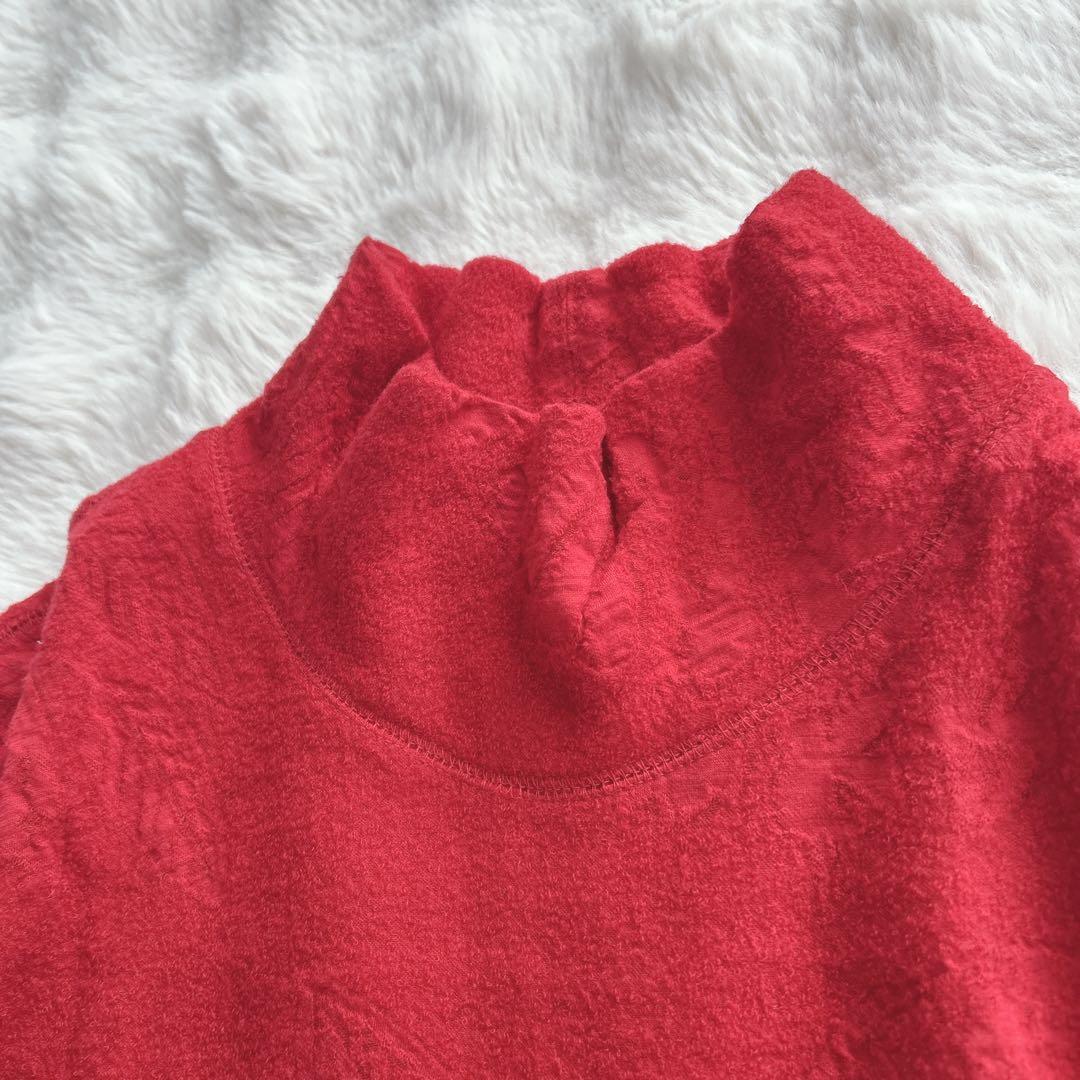 センソユニコ✨ann吉★総柄　ジャガード　モックネック　ノースリーブ　チュニック