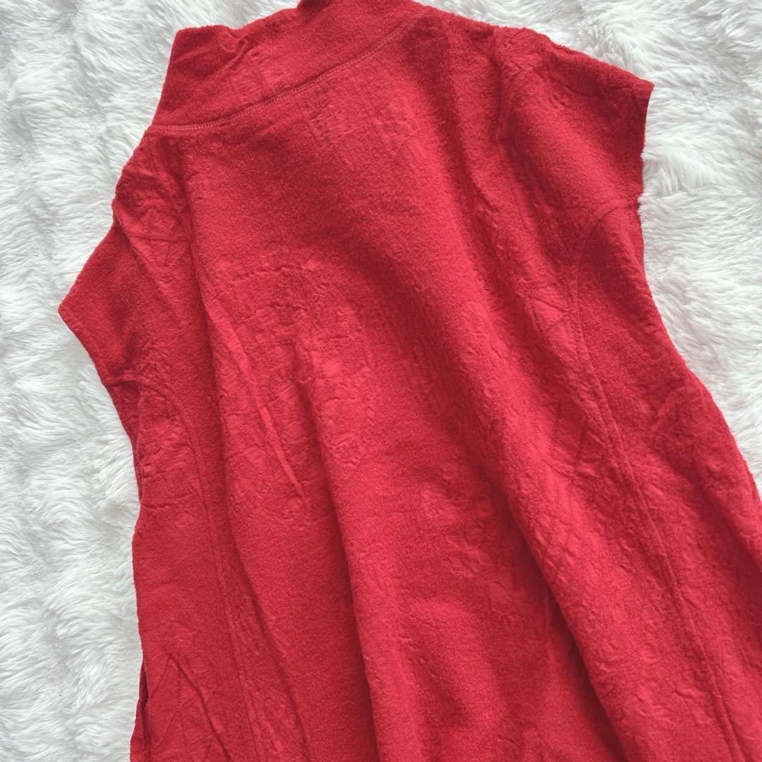 センソユニコ✨ann吉★総柄　ジャガード　モックネック　ノースリーブ　チュニック