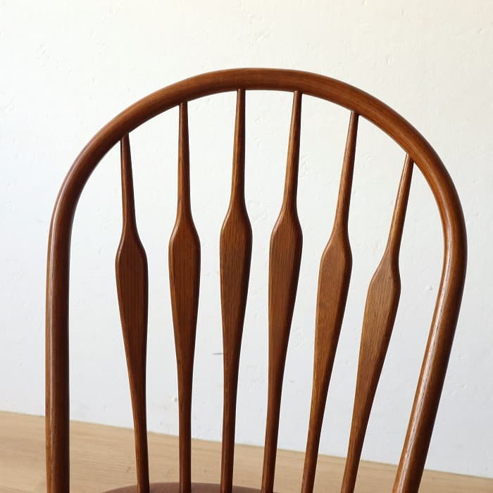 アンティーク 柏木工 ウィンザーチェア ナラ材 古家具 無垢材③