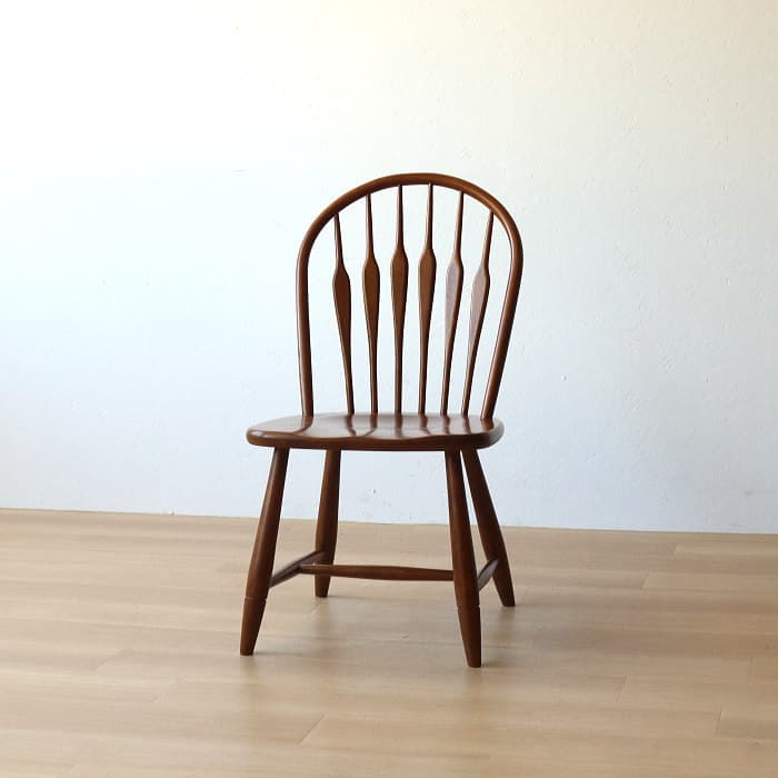 アンティーク 柏木工 ウィンザーチェア ナラ材 古家具 無垢材③