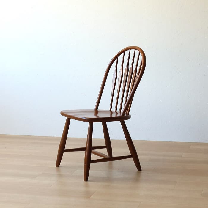 アンティーク 柏木工 ウィンザーチェア ナラ材 古家具 無垢材③