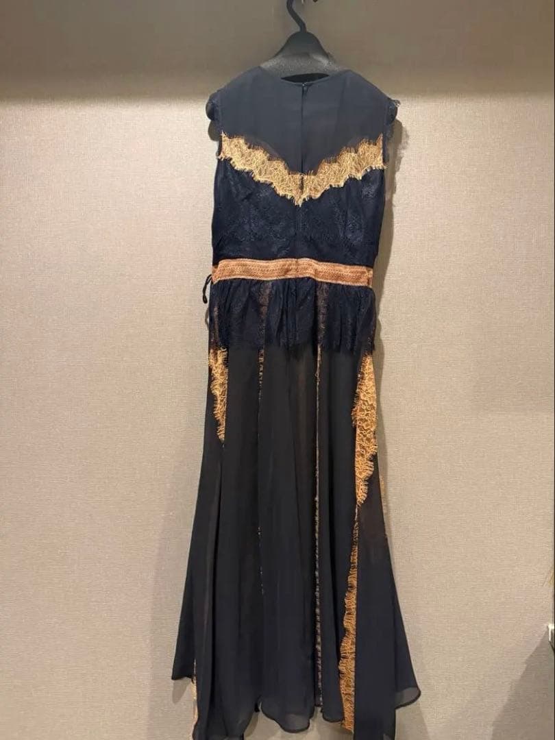 ほぼ新品FRAY I.D レーストリムフレアドレス