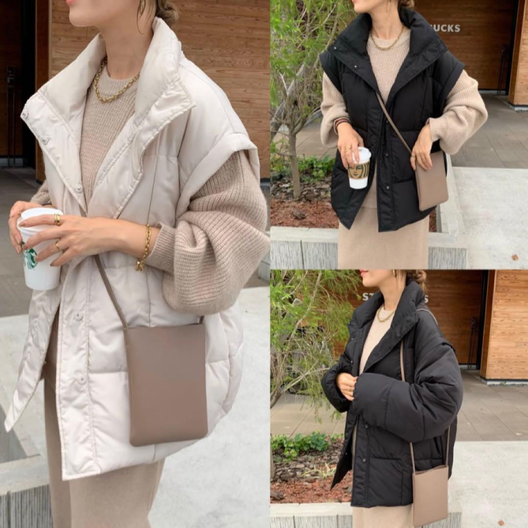 BLATE 2WAY袖取り外し中綿ブルゾン エクリュ