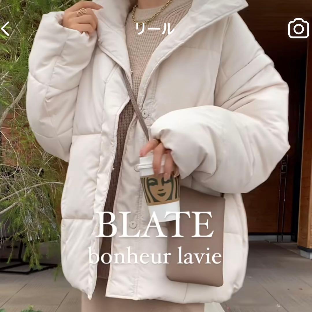 BLATE 2WAY袖取り外し中綿ブルゾン エクリュ