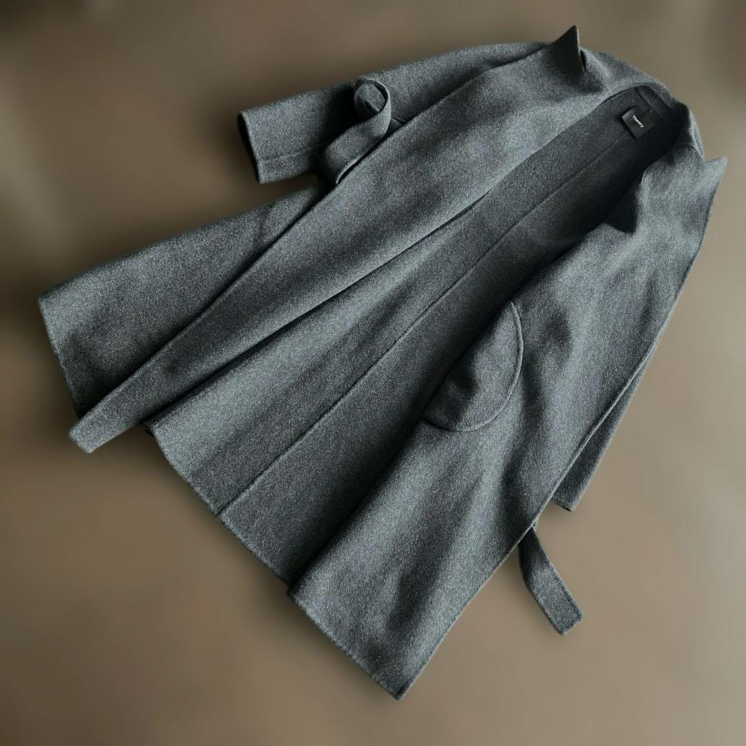 Theory＊カシミヤ100%・ダークグレー ロングコート・NYで購入