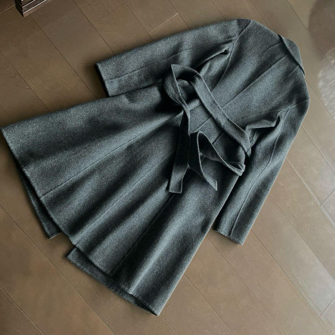 Theory＊カシミヤ100%・ダークグレー ロングコート・NYで購入