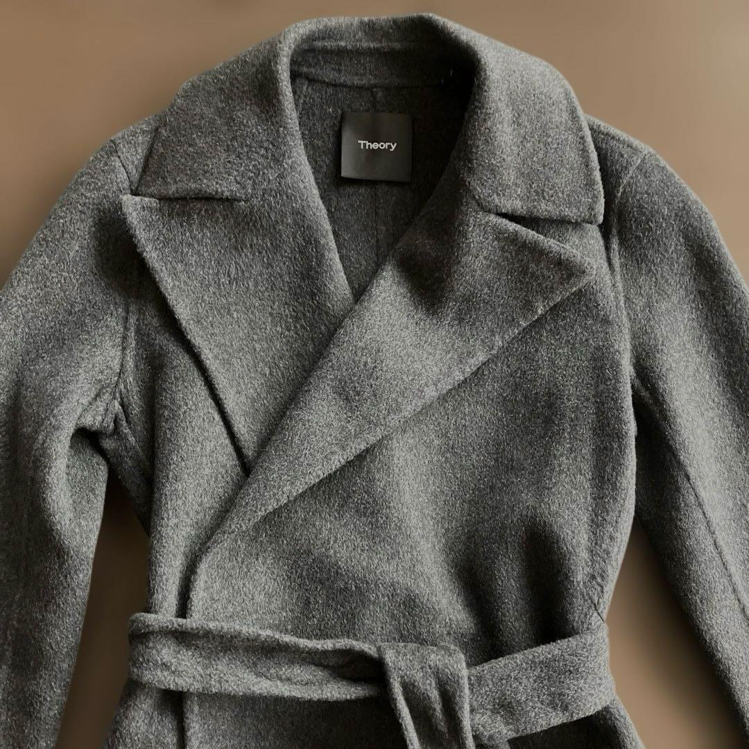 Theory＊カシミヤ100%・ダークグレー ロングコート・NYで購入