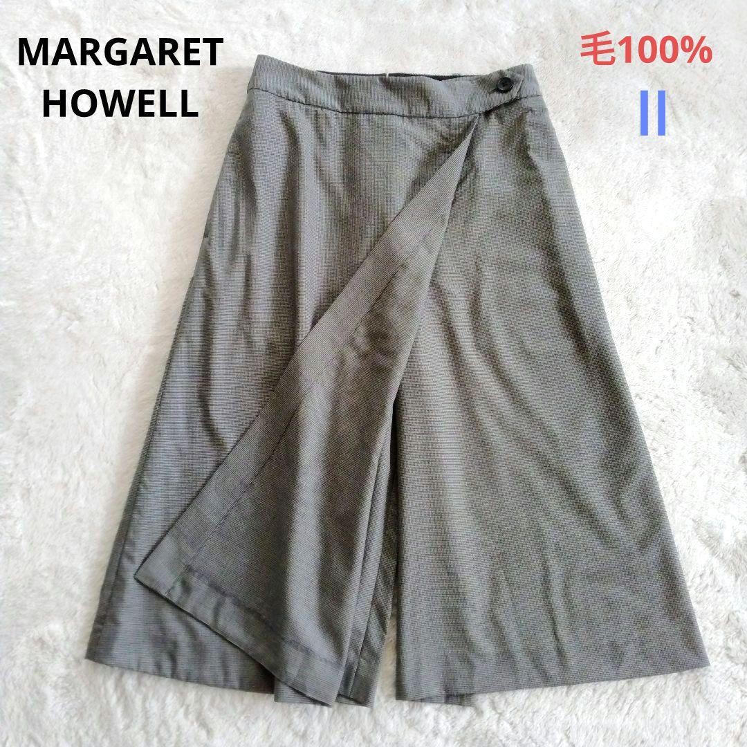 【マーガレットハウエル】2 千鳥 FINE WOOL POPLIN キュロット