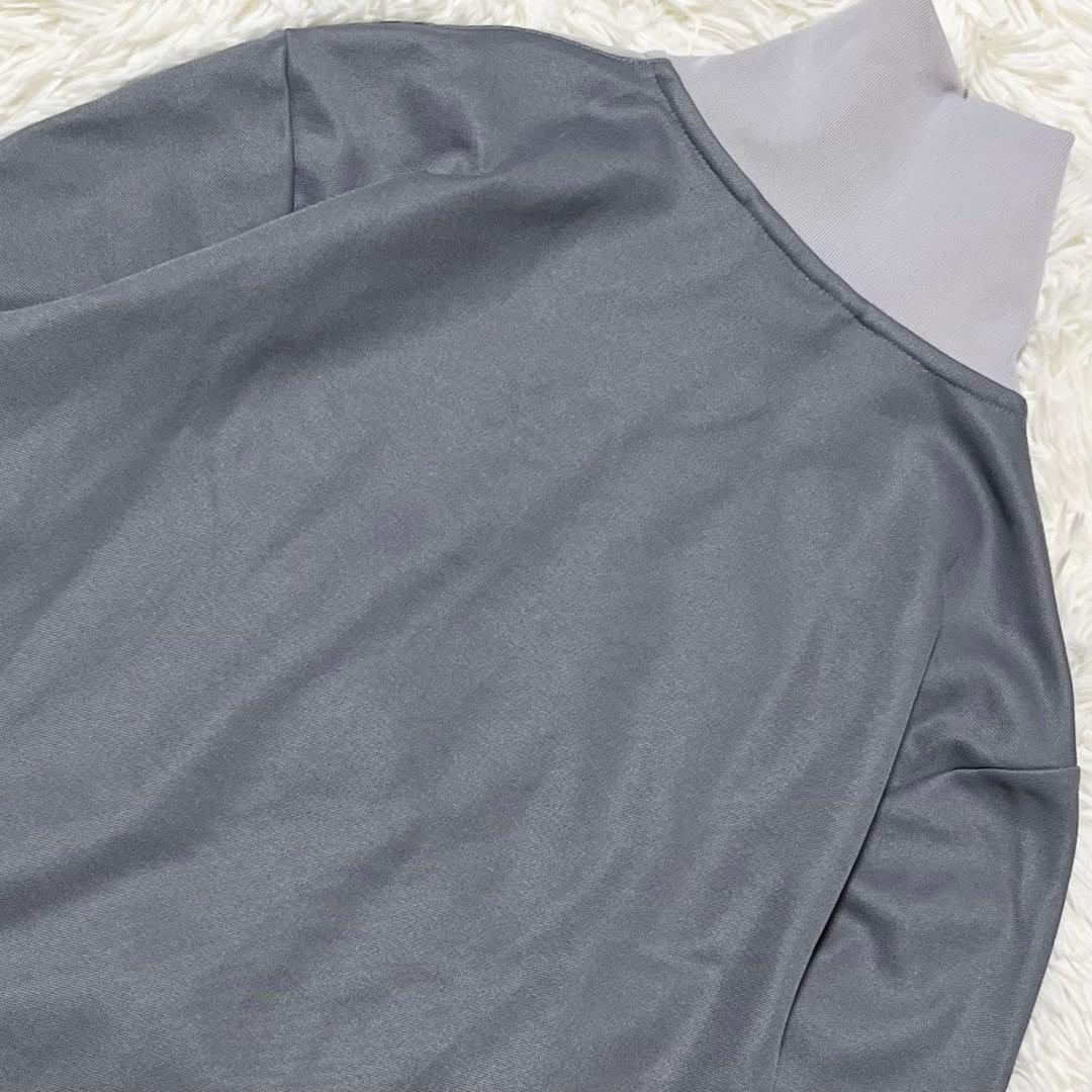 アディダス クラシック トラックトップ ジャージ メンズL グレー シルバー