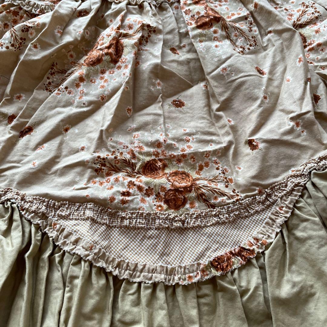 新品未使用品 希少カネコイサオ バラブーケフラワープリント ロングワンピース