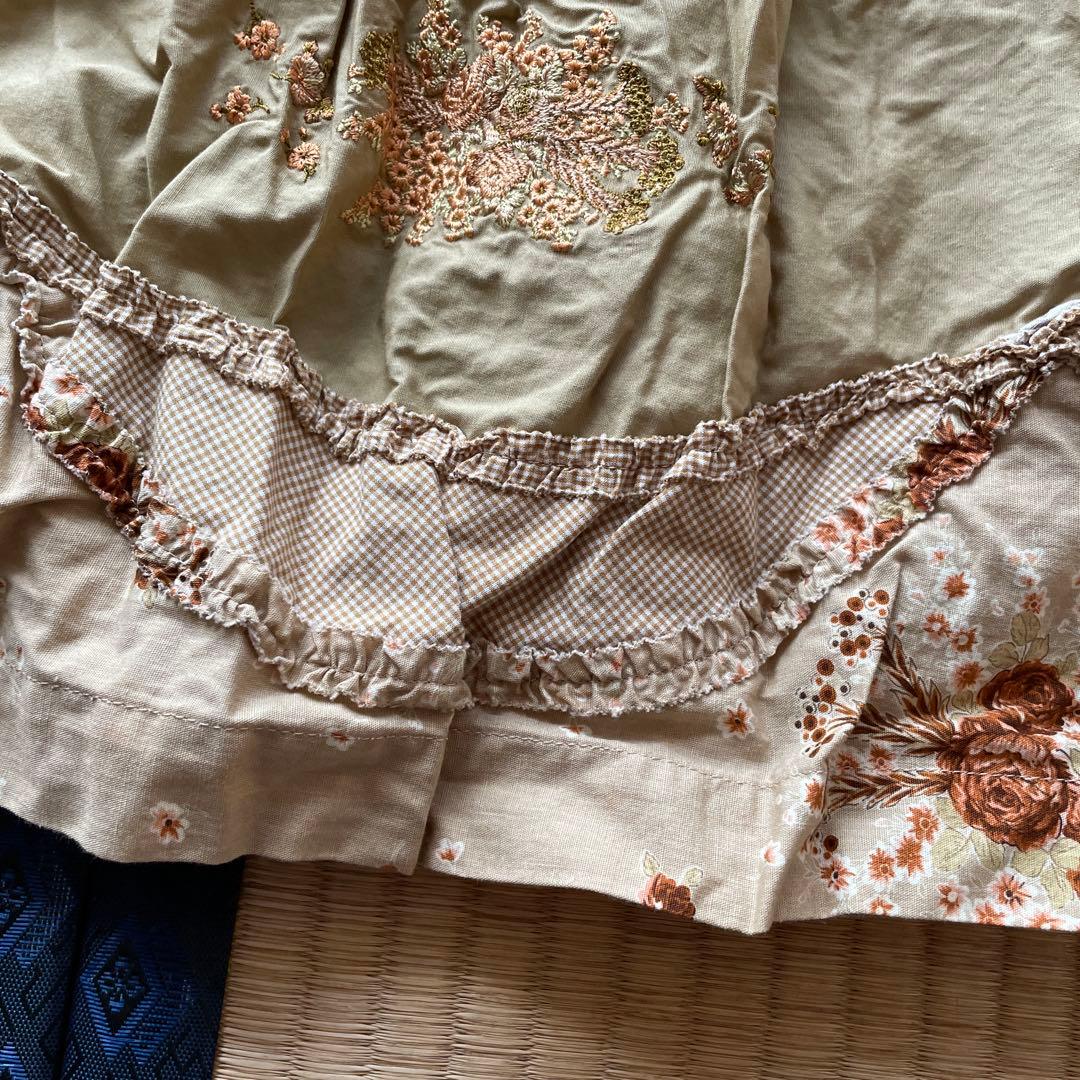 新品未使用品 希少カネコイサオ バラブーケフラワープリント ロングワンピース