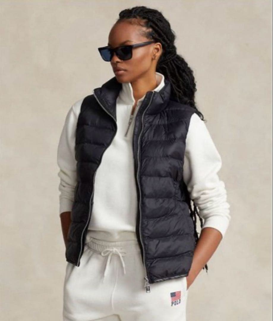 ◾️ ポロ　ラルフローレン　ダウンベスト　レディース　ブラック　Sサイズ