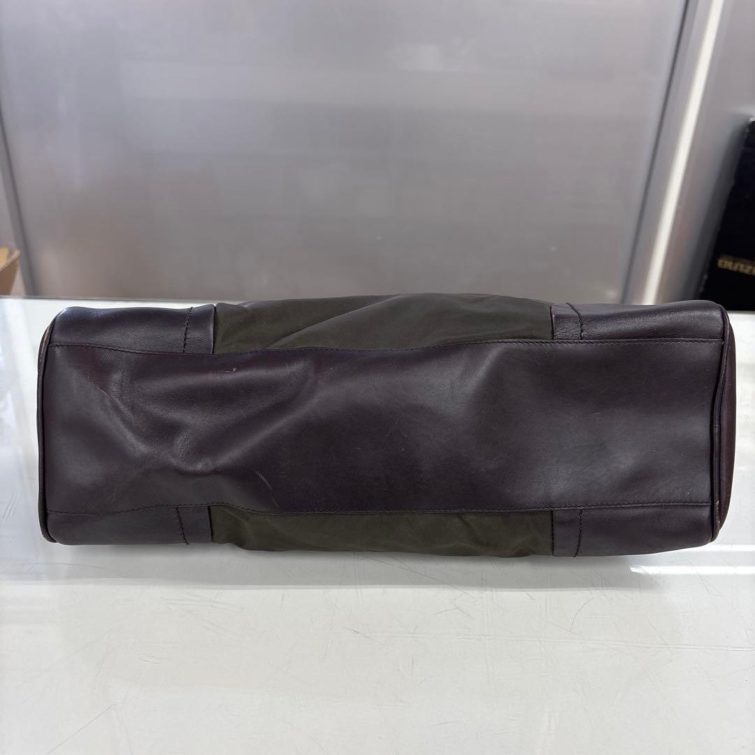 PRADA プラダ 横長 肩掛けショルダーバッグ トートバッグ ナイロン×レザー