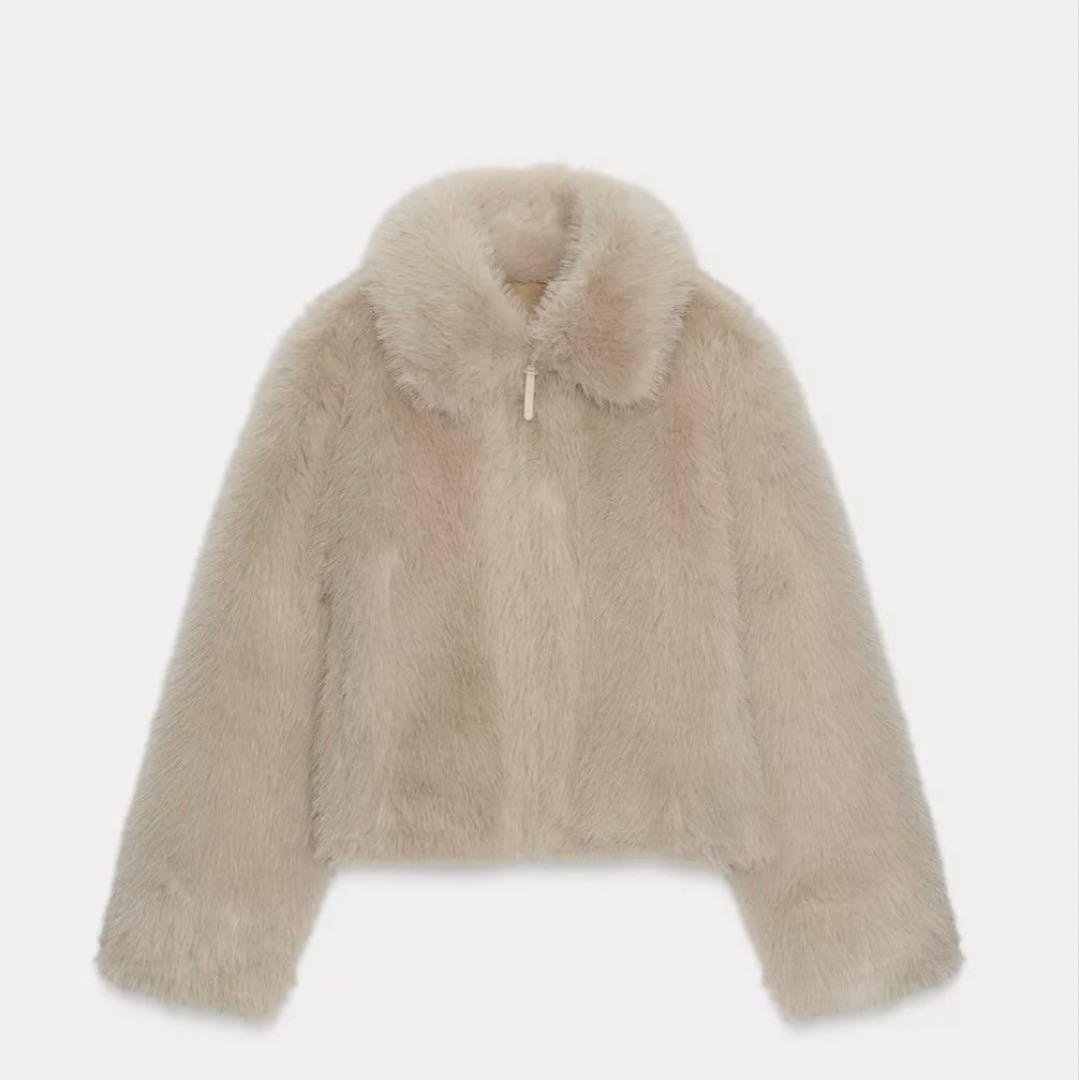 ZARA ダブルフェイス フェイクファージャケット S
