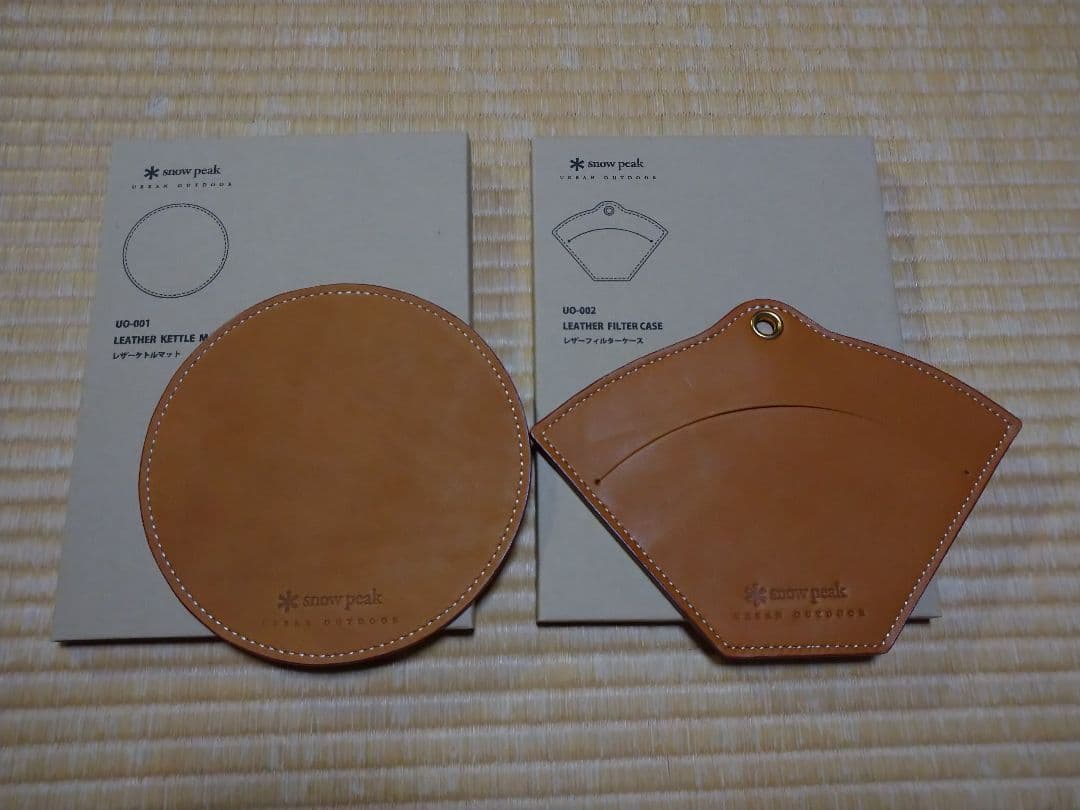 K*g様 レア　スノーピーク レザーフィルターケース・レザーケトルマット（新品）