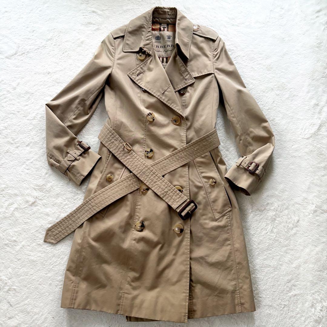 現行！　バーバリー　チェルシー　トレンチコート　ハニーベージュ　ノバチェック　S