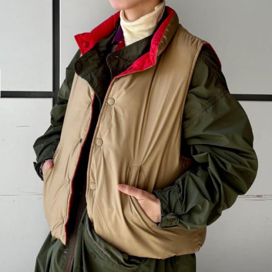 新品同様 BEAMSBOY ダウンベスト リバーシブル red