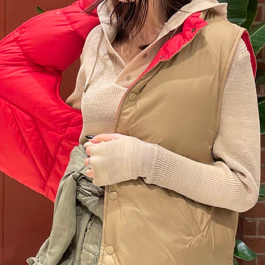 新品同様 BEAMSBOY ダウンベスト リバーシブル red