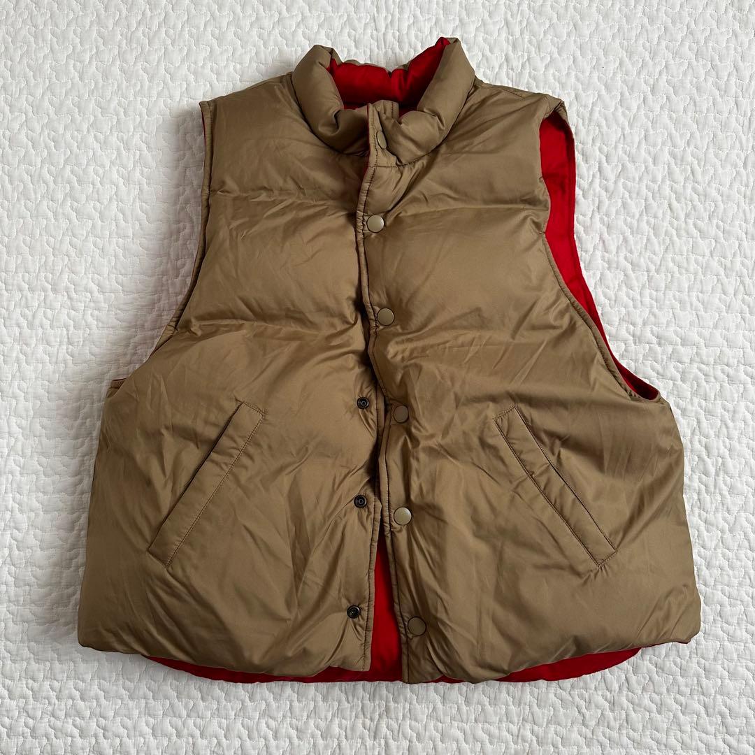 新品同様 BEAMSBOY ダウンベスト リバーシブル red