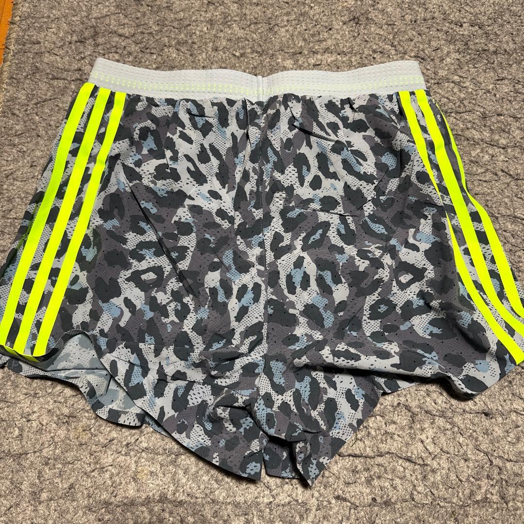 adidas 蛍光イエロー ランシャツ ランパン 値下げ⭕️