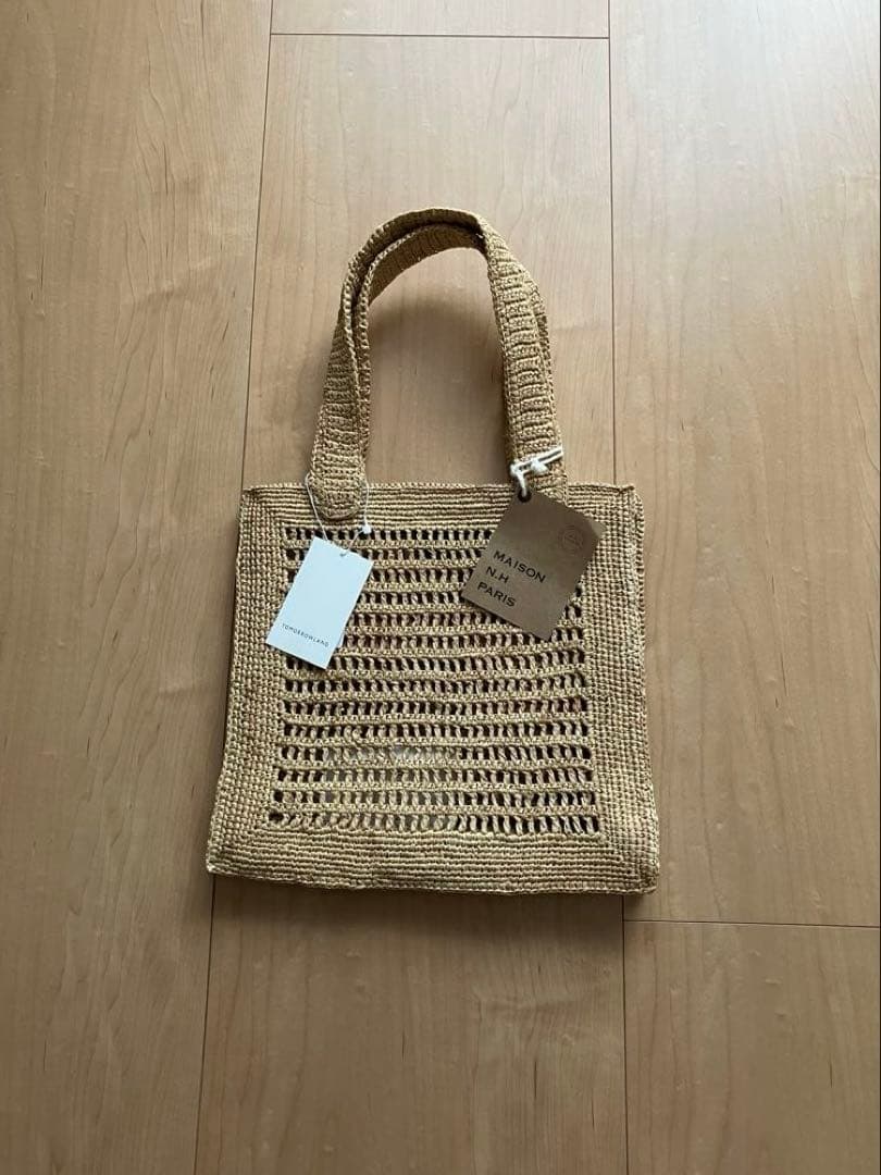 ★新品・タグ付き★ MAISON N.H PARIS ラフィアトートバッグ