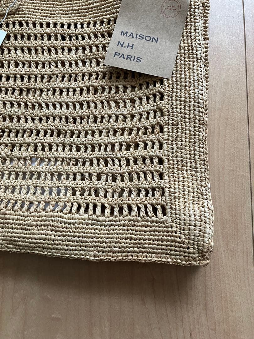 ★新品・タグ付き★ MAISON N.H PARIS ラフィアトートバッグ