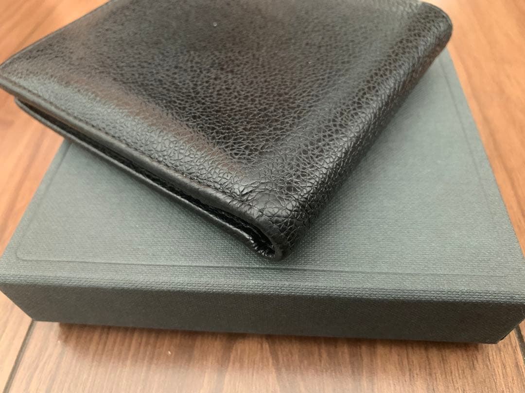 【最終価格】【美品】【BVLGARI】ブルガリ　二つ折り財布　ブラック