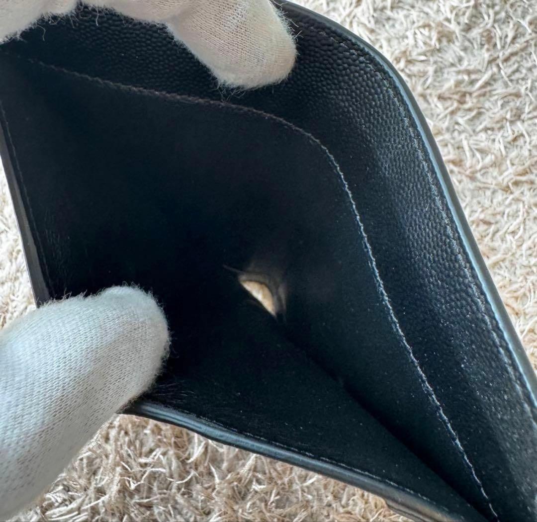 SAINT LAURENT ブラック 二つ折り財布 チェーンウォレット