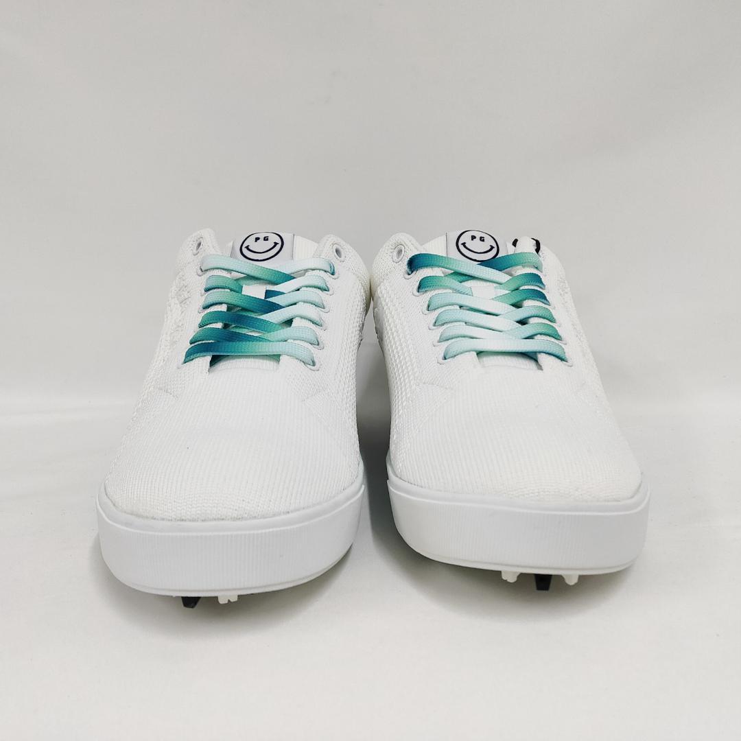 ○★新品未使用 パーリーゲイツ アンダイドニットゴルフシューズ ホワイト25cm