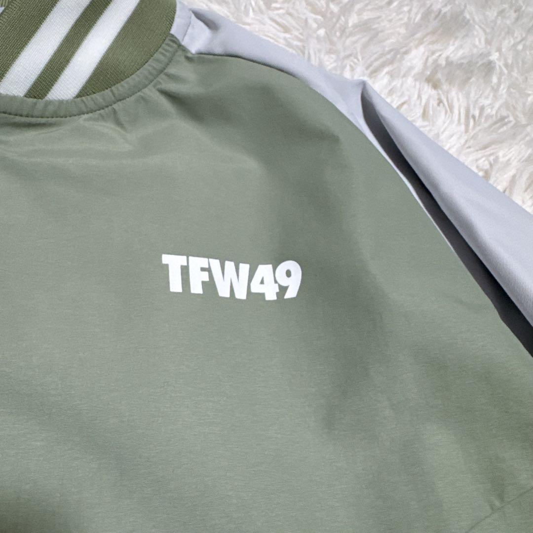 激レア！ 極美品✨ TFW49 スタジャン ナイロン リブ切替 カーキ スポーツ