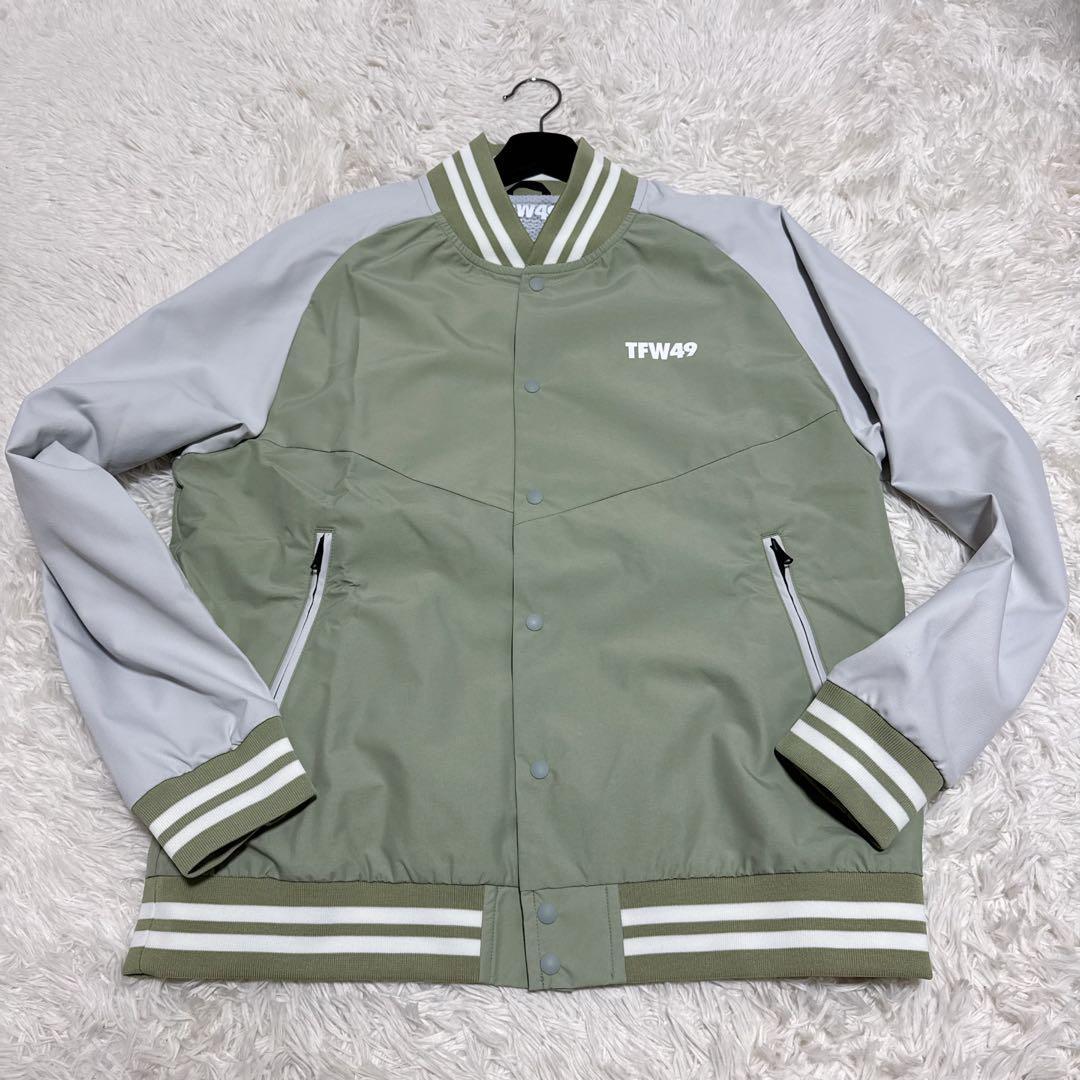 激レア！ 極美品✨ TFW49 スタジャン ナイロン リブ切替 カーキ スポーツ