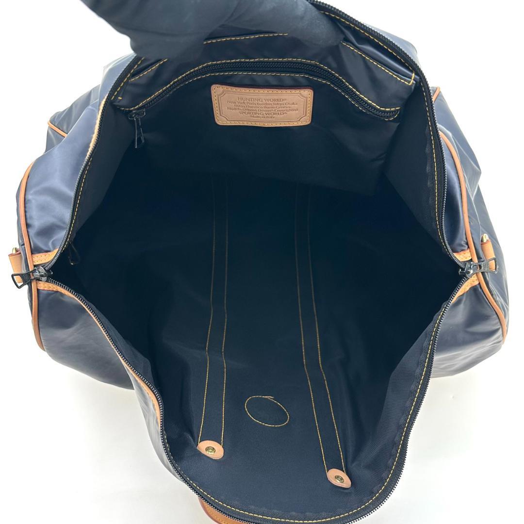 HUNTING WORLD バチュークロス ボストンバッグ 大容量 男女兼用