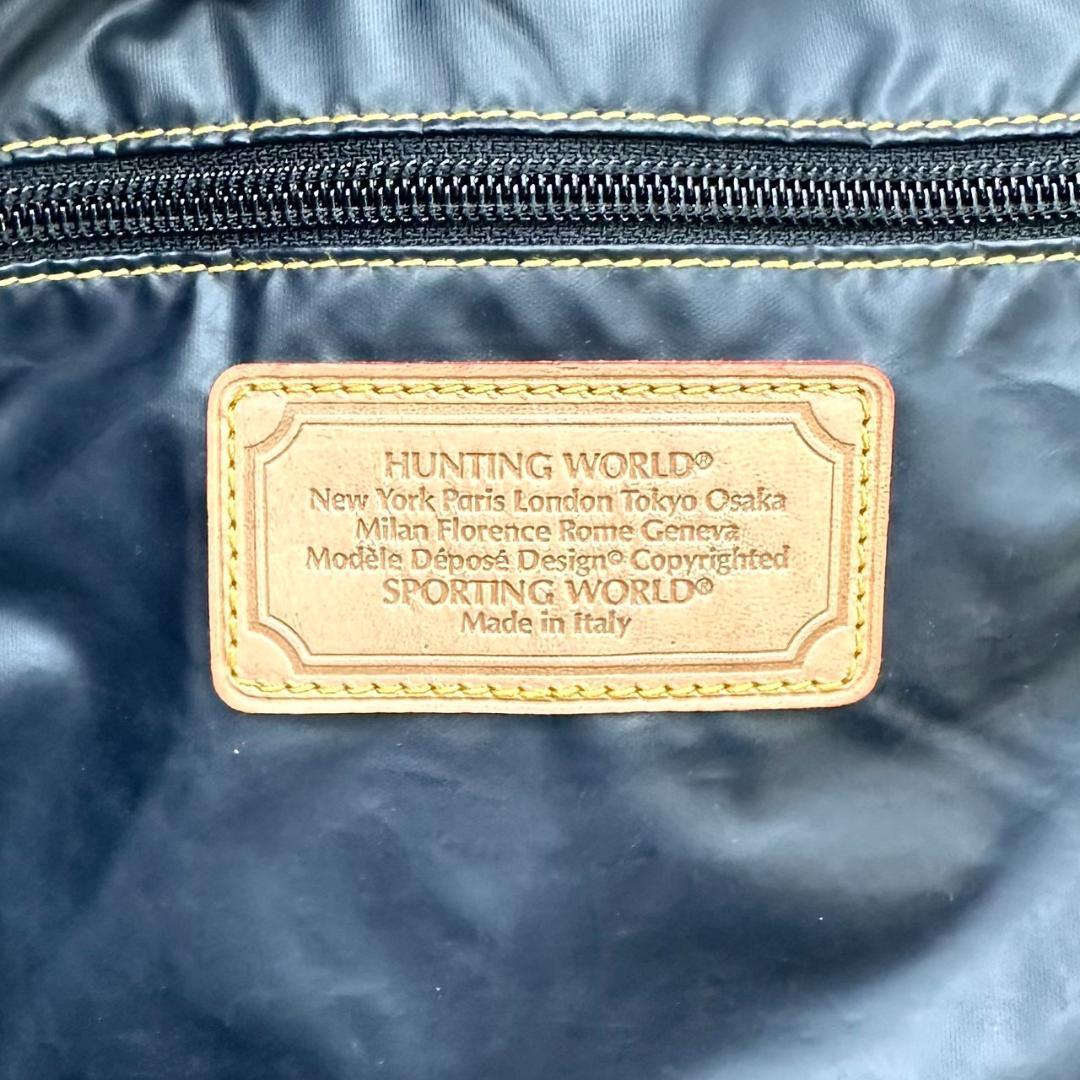 HUNTING WORLD バチュークロス ボストンバッグ 大容量 男女兼用