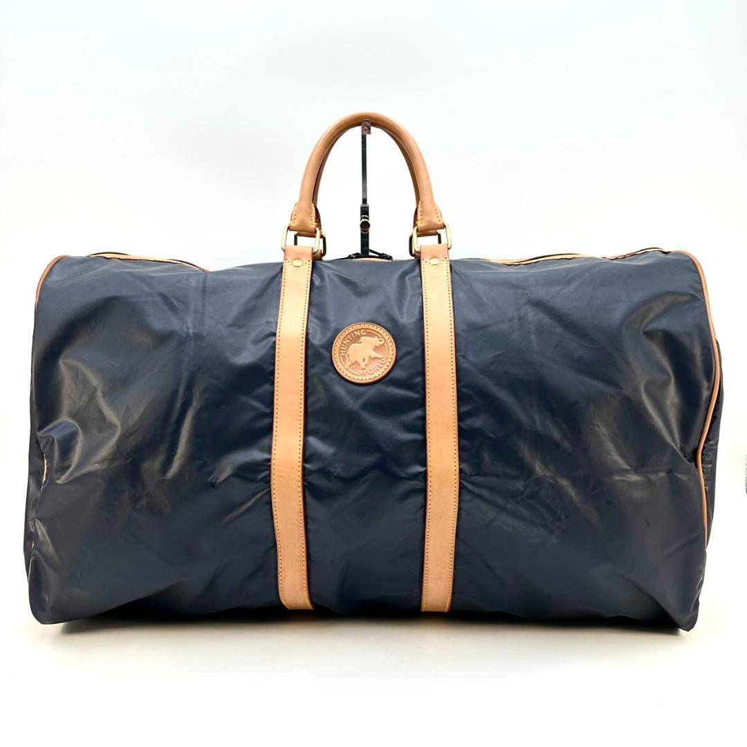 HUNTING WORLD バチュークロス ボストンバッグ 大容量 男女兼用