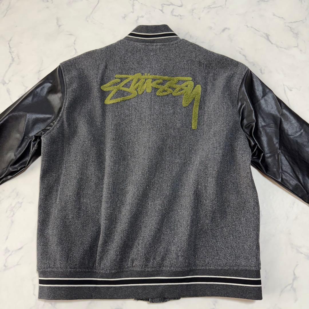 【激レア】STUSSY ステューシー スタジャン レザージャケット 薄手ブラック