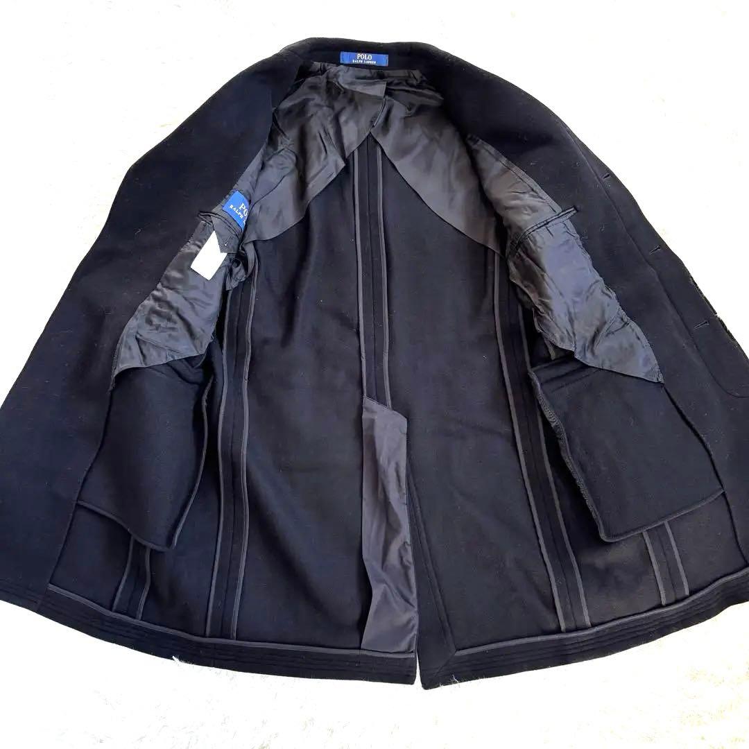 【近年✨️】ポロラルフローレン チェスターコート ロング ウール ブラック XL