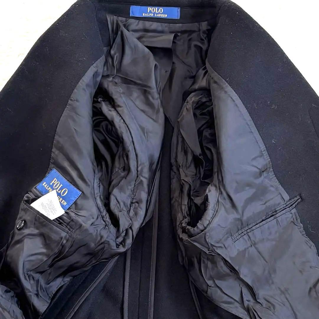【近年✨️】ポロラルフローレン チェスターコート ロング ウール ブラック XL