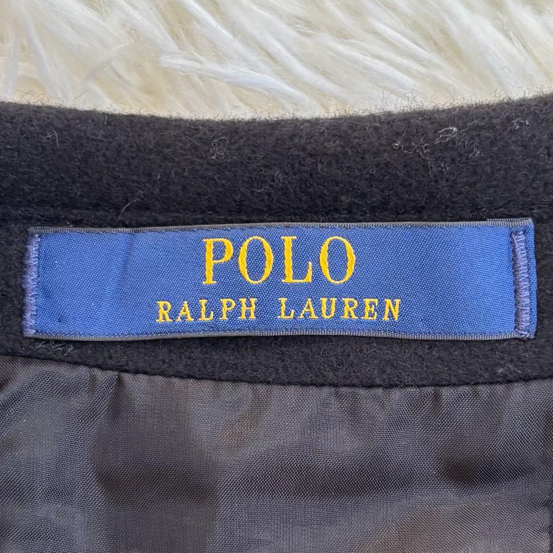 【近年✨️】ポロラルフローレン チェスターコート ロング ウール ブラック XL