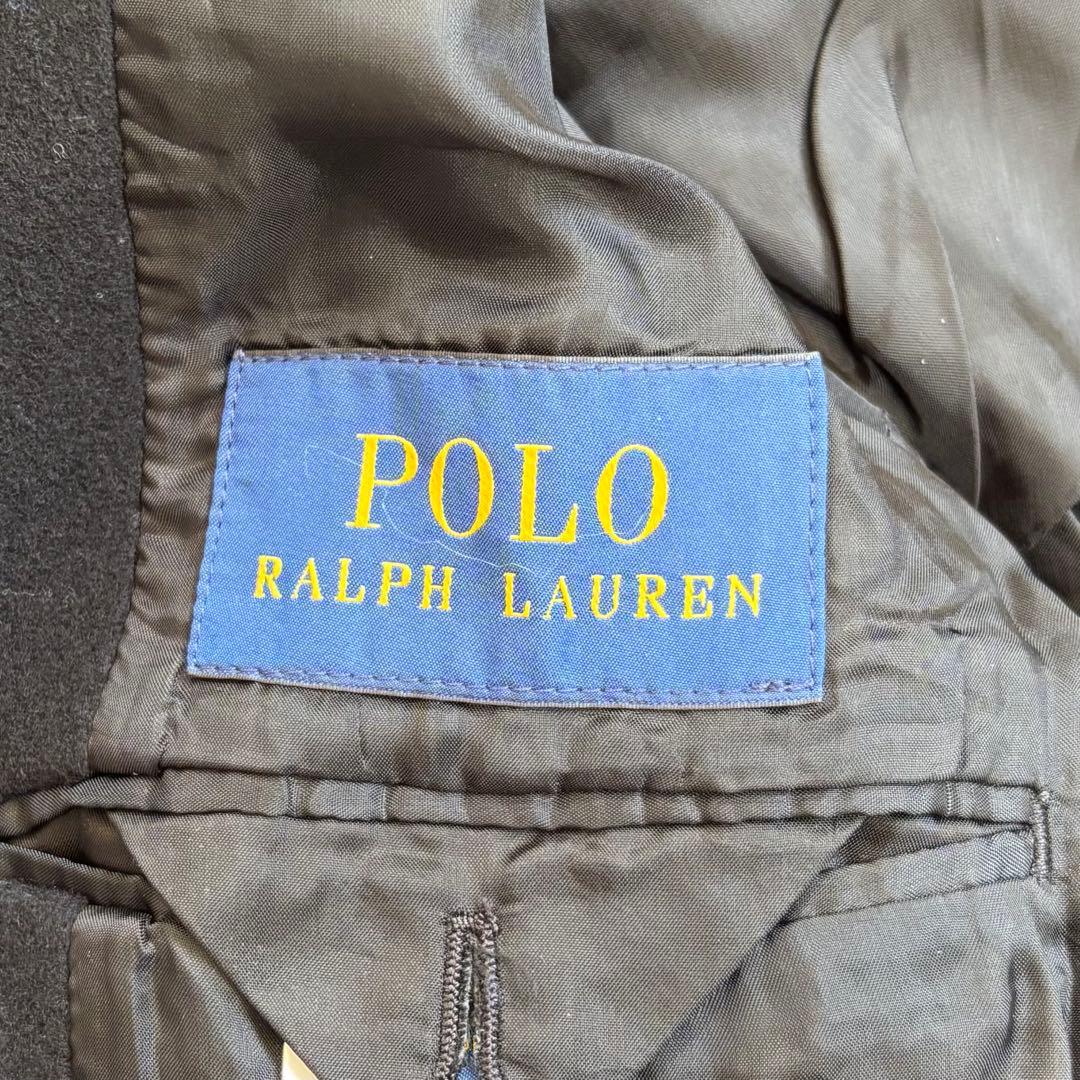 【近年✨️】ポロラルフローレン チェスターコート ロング ウール ブラック XL