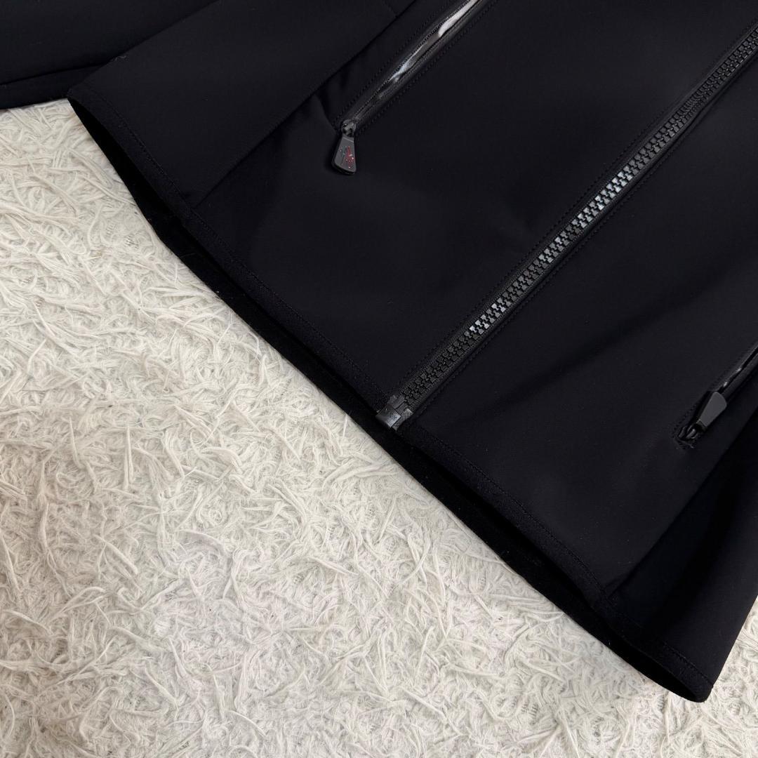 17088✨モンクレール M マグリアカーディガン フード収納 ブラック