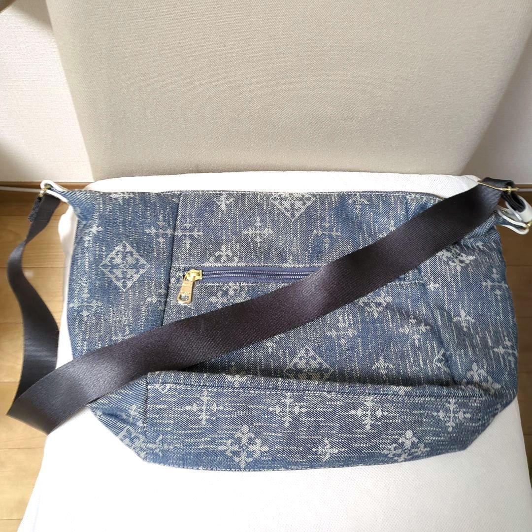 美品russet☆ラシットWEB限定 スリングバッグ　デニムジャガード