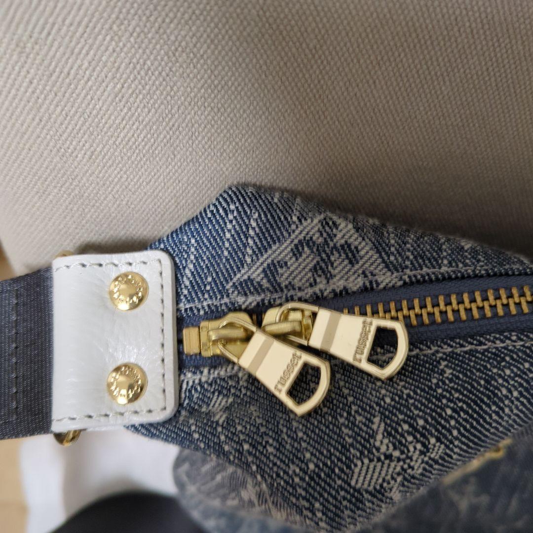 美品russet☆ラシットWEB限定 スリングバッグ　デニムジャガード