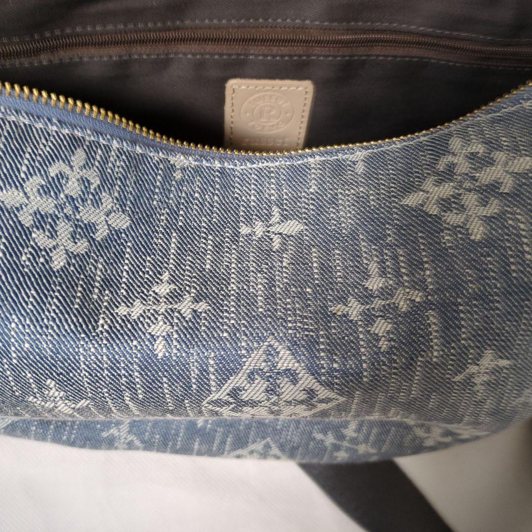 美品russet☆ラシットWEB限定 スリングバッグ　デニムジャガード