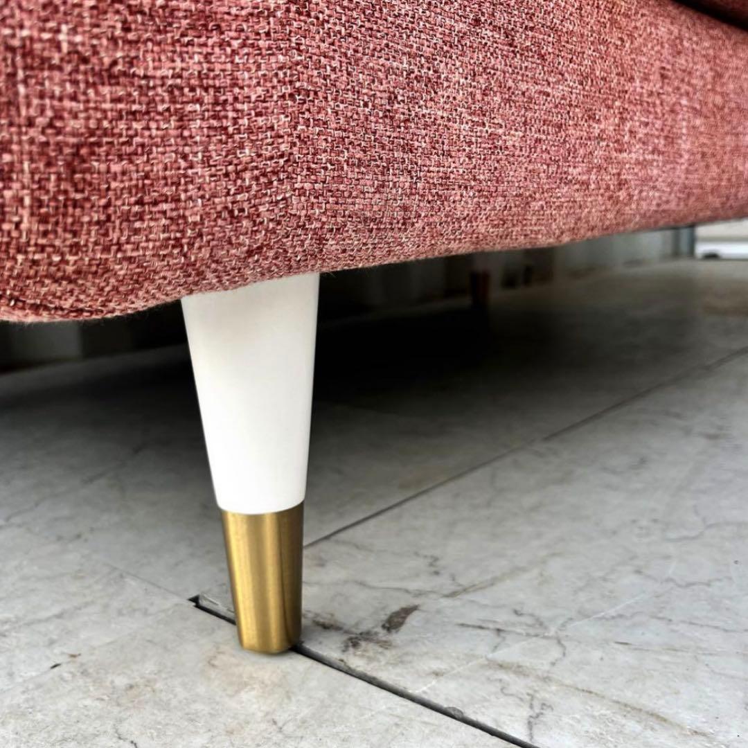 取付無料！フランフラン アマート 姫系ピンクファブリックソファ✨