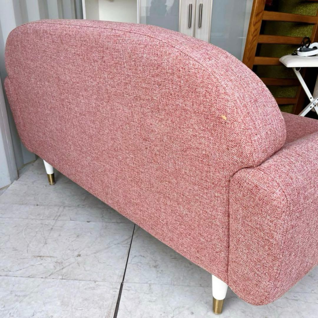 取付無料！フランフラン アマート 姫系ピンクファブリックソファ✨