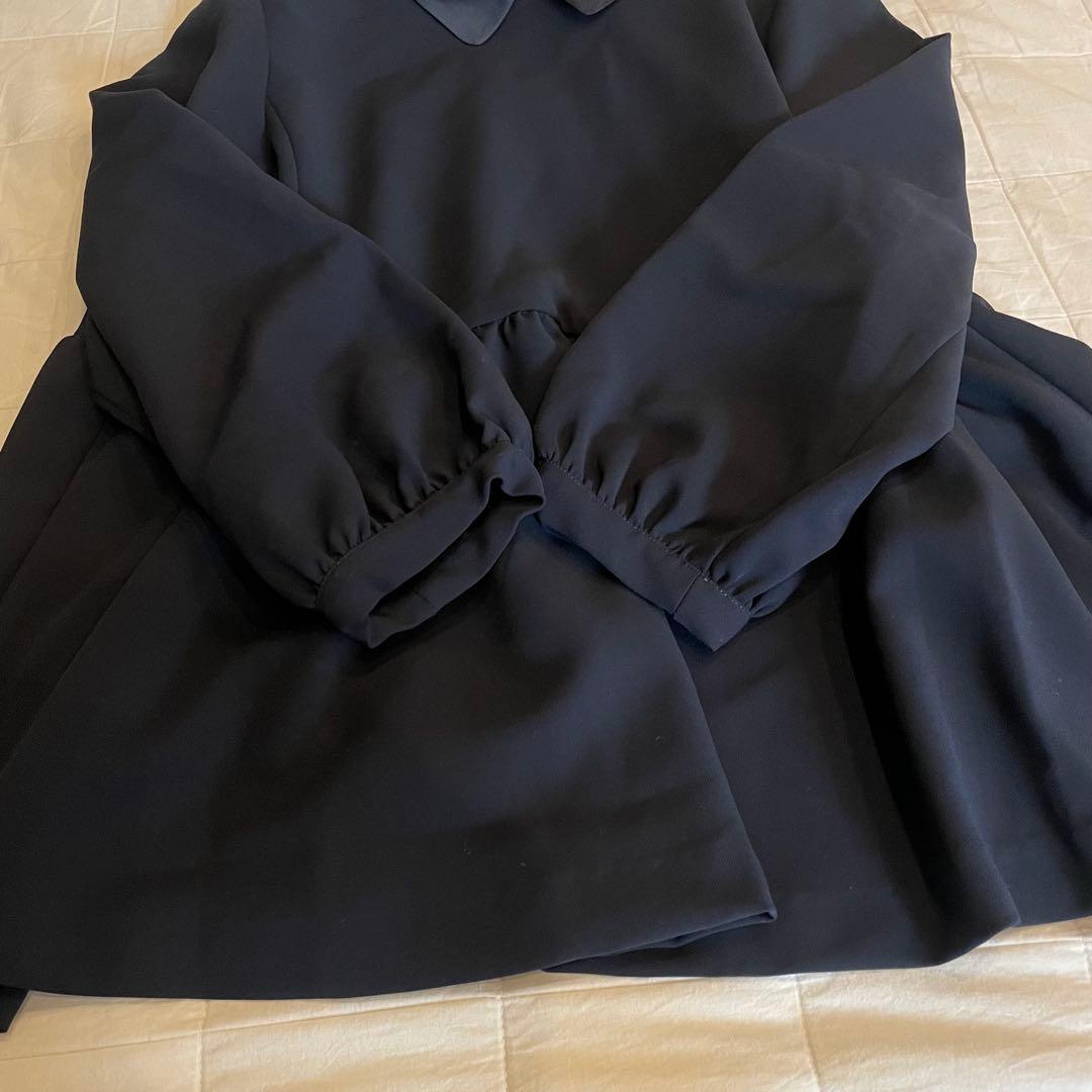 極美品　SONO ティアードフレアチュニックプルオーバー　ネイビー