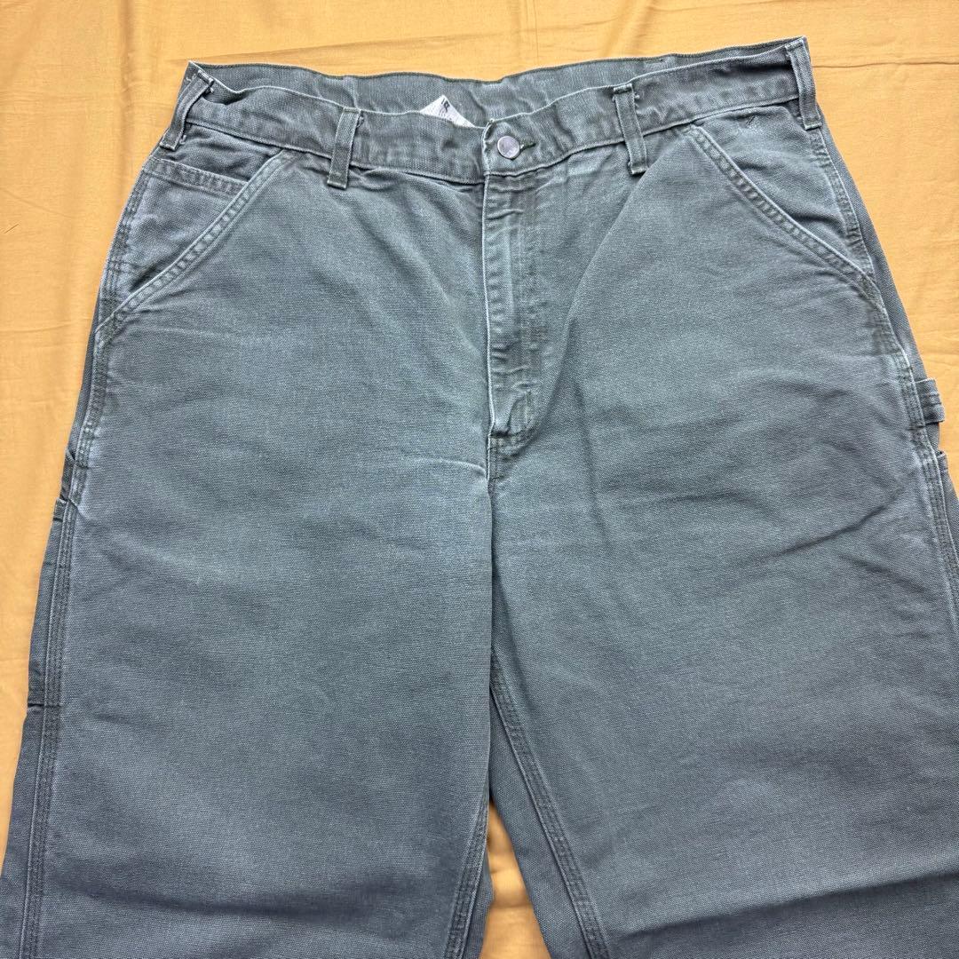 美品　carhartt モスグリーン　ダック　ペインターパンツ　W36 L34