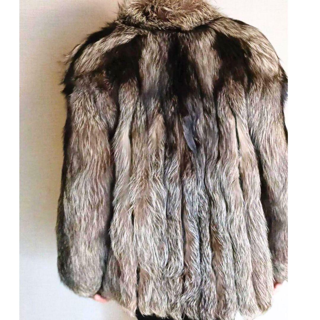 グレー系ファーコート ショート丈