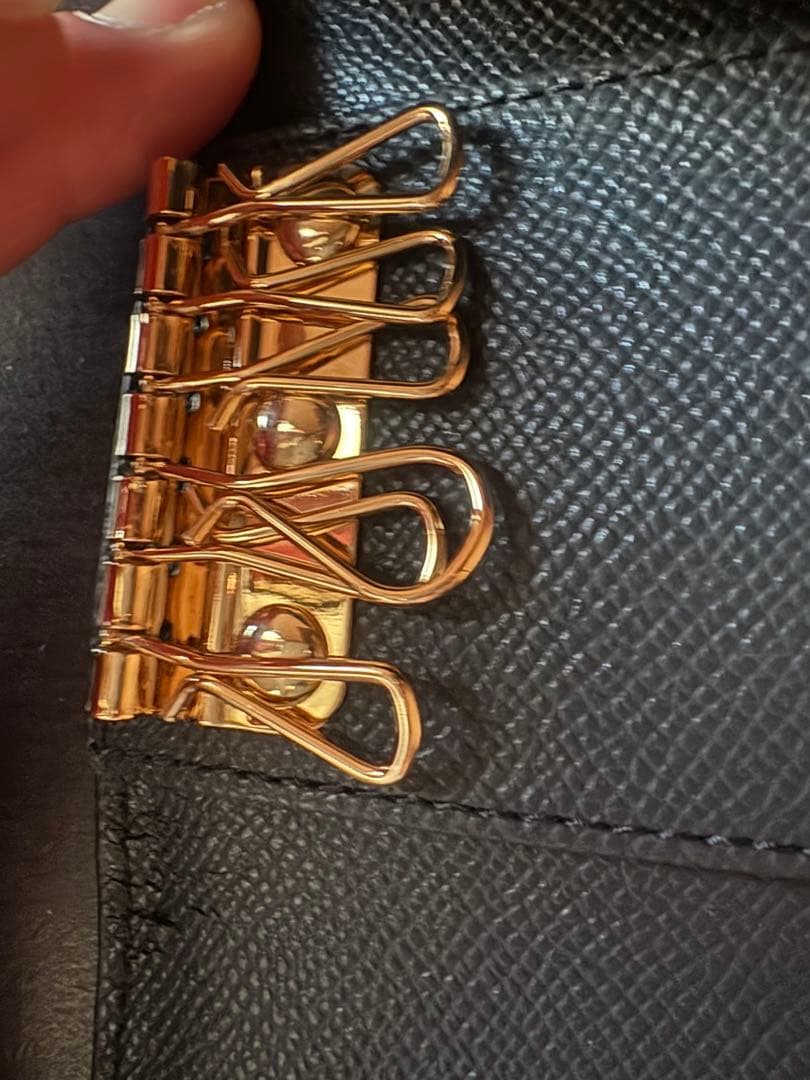 COACH ブラックレザーキーケース